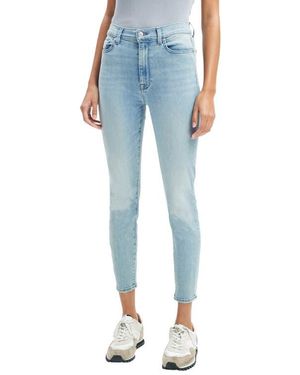 7 For All Mankind High Waist Ankle Skinny Jeans - Blue