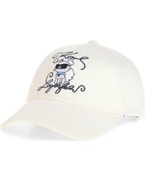 KARL LAGERFELD Admiral Choupette Baseball Cap - White