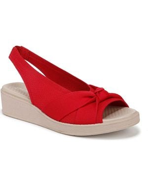 LifeStride Bell Slingback Wedge Sandal - Red