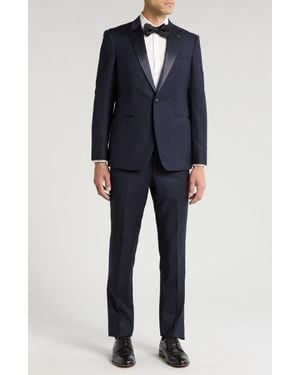 John Varvatos Solid Wool Tuxedo - Blue