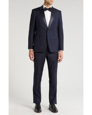 John Varvatos Solid Wool Tuxedo - Blue