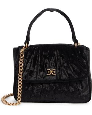Sam Edelman Ellie Pleated Top Handle Shoulder Bag - Black