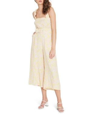 Faithfull the Brand Dolores Crop Wide Leg Jumpsuit - Natural
