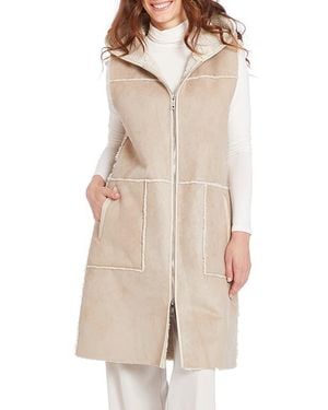 Frye Faux Shearling-Trimmed Vest - Natural