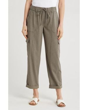 Democracy Ab Leisure High Waist Utility Straight Leg Pants - Green