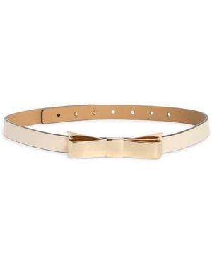 Kate Spade Metal Bow Leather Belt - Multicolor
