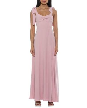 Alexia Admor Arya Sweetheart Tie Strap Maxi Dress - Pink