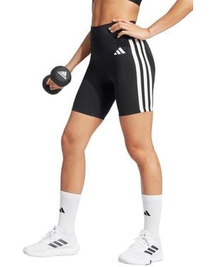 adidas Essentials 3-Stripes Performance Bike Shorts - Black