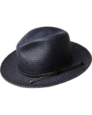 Bailey Crispin Straw Panama Hat - Blue