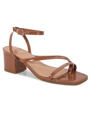 BERNESS Strappy Block Heel Sandal - Brown