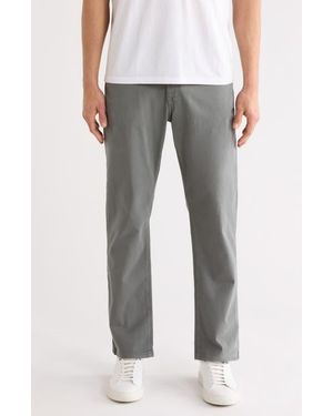 Mavi Zach Straight Leg Twill Pants - Gray