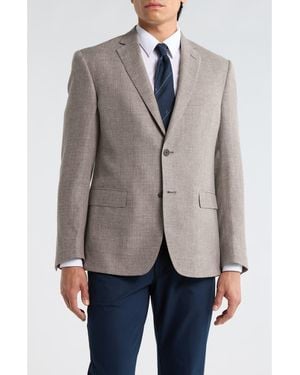 JB Britches Two-Button Wool & Linen Blend Sport Coat - Brown