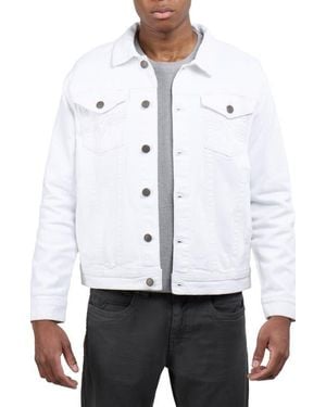 Xray Jeans Saddle Stitch Denim Jacket - White