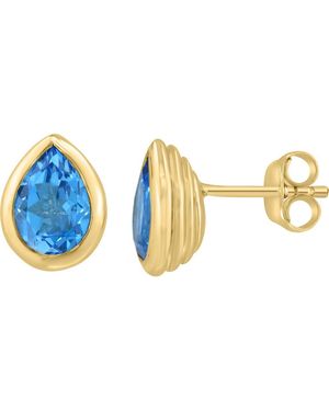 Effy Pear Cut Topaz Stud Earrings - Metallic