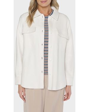 Matty M Mercer Knit Shacket - White