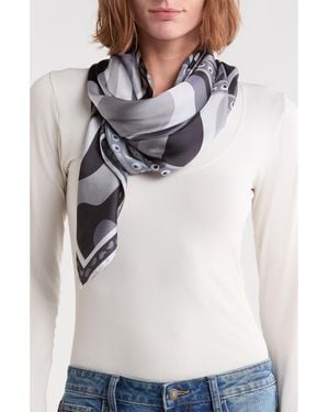 Steve Madden Swirly Girly Satin Scarf - Gray