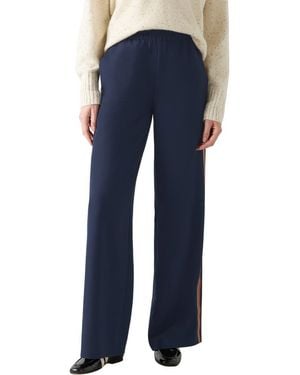 LK Bennett Cecile Stripe Wide Leg Pants - Blue