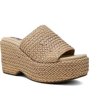 Shu Shop Josie Platform Slide Sandal - Metallic