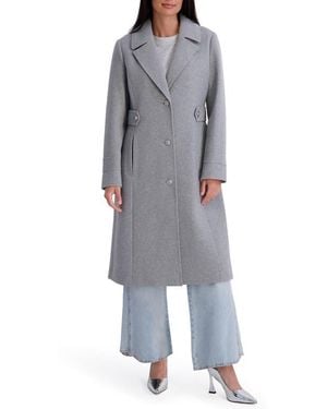Kensie Belt Detail Coat - Gray