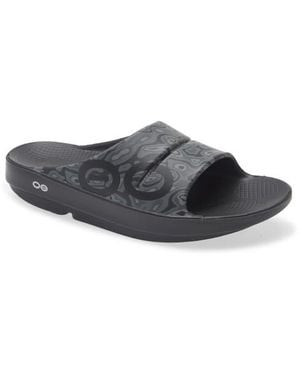 OOFOS Gender Inclusive Ooahh Sport Slide Sandal - Gray