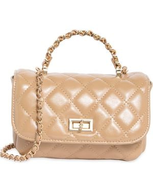 Urban Expressions Quilted Faux Leather Crossbody Bag - Natural
