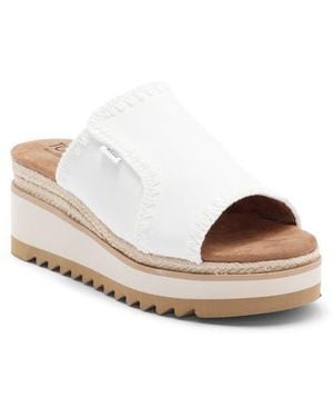 TOMS Adria Platform Wedge Sandal - White