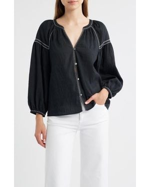 Rails Vasia Embroidered Top - Black
