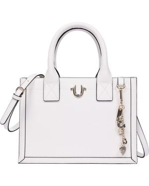 TRUE RELIGION Modern Edge Charm Tote - White