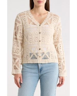 Forgotten Grace Open Stitch Cardigan - Natural
