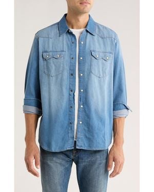 Lucky Brand Western Denim Button-Up Shirt - Blue