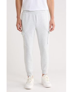 90 Degrees James Scuba Knit Sweatpants - White