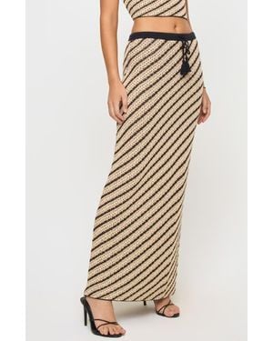 LSPACE La Bianca Open Stitch Cotton Cover-Up Skirt - Natural