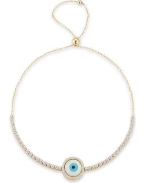 Glaze Jewelry Evil Eye Adjustable Bracelet - Metallic