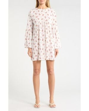 Go Couture Bell Sleeve Swing Dress - Natural