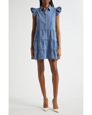 Alice + Olivia Jem Mini Dress - Blue
