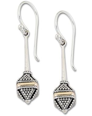 Samuel B. Beaded Drop Earrings - White