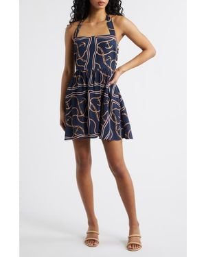 Saylor Lochlan Halter Minidress - Blue