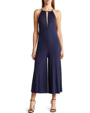 Go Couture Wide-Leg Modal Jumpsuit - Blue