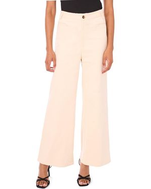 Cece High Waist Wide Leg Corduroy Pants - Pink