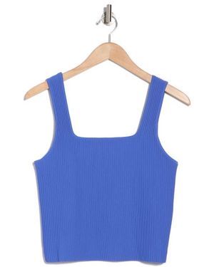 Madewell Sculpt Ottoman Square Neck Tank - Blue