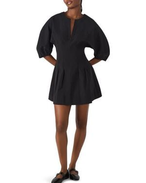 Steve Madden Dayton Pleated Minidress - Black