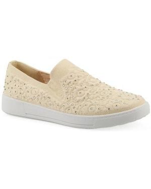 White Mountain Unit Knit Slip-On Sneaker - White