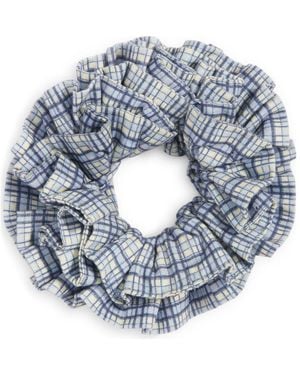 Damson Madder Garter Scrunchie - Blue