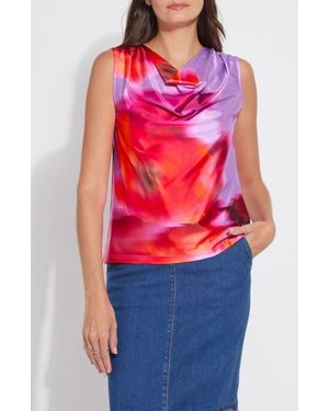 Lyssé Rosario Draped Satin Top - Red