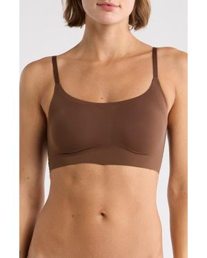 True & Co. True Everybody Scoop Neck Bra - Brown