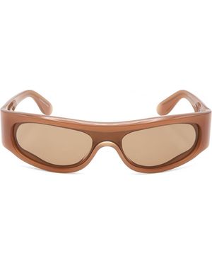 Retrosuperfuture 58Mm Wrap Sunglasses - Natural