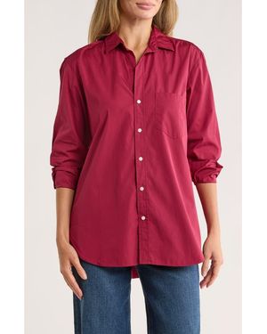 Frank & Eileen Joedy Cotton Button-Up Shirt - Red