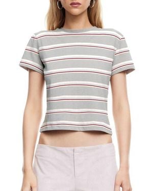 Lioness Loft Stripe T-Shirt - Gray