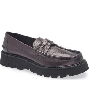 Pedro Garcia Sebas Lug Penny Loafer - Gray