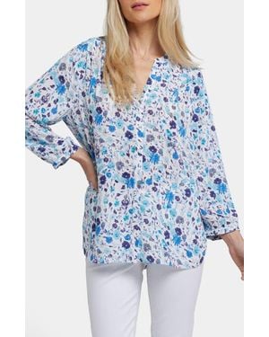 NYDJ Pintuck Top - Blue
